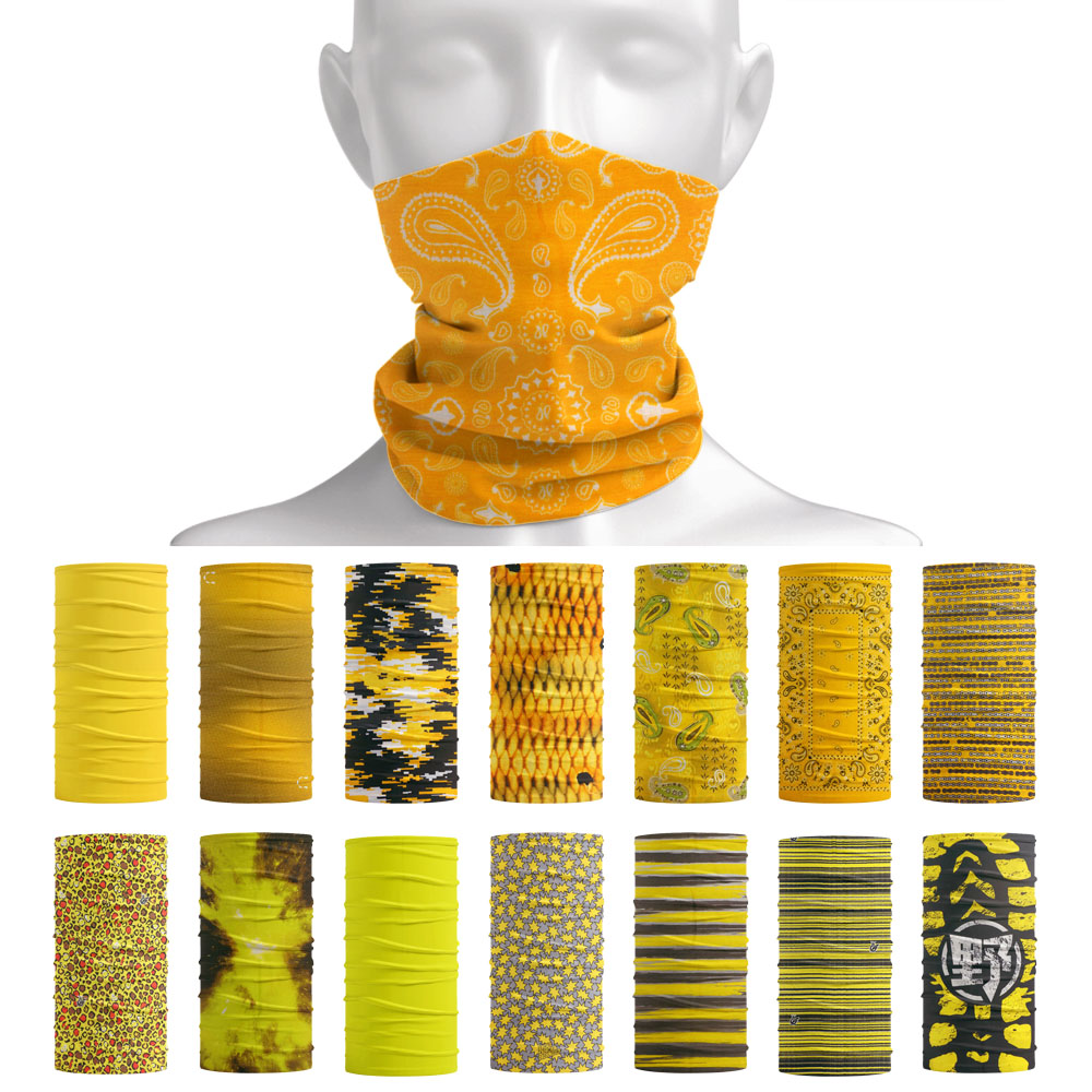 Running Gear Yellow - Cor brilhante tubo neckhat feminino esportes