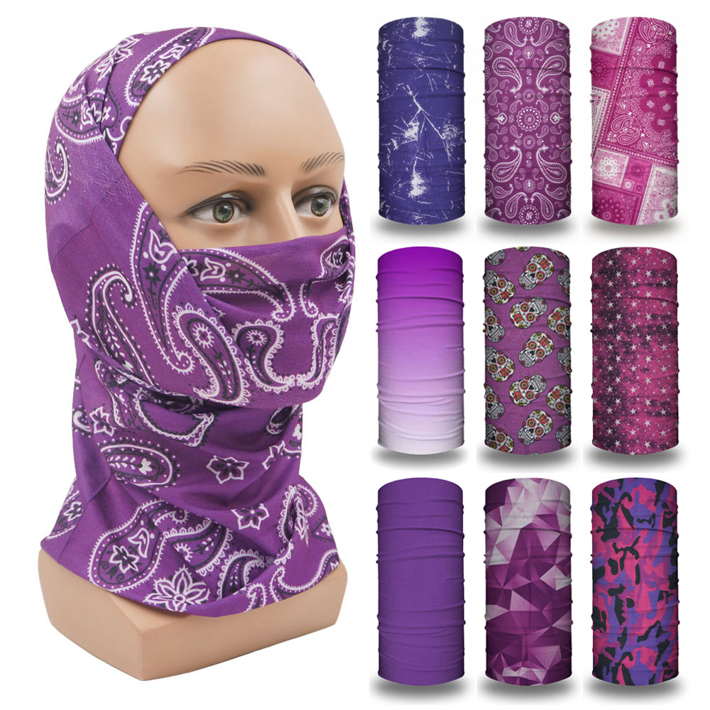 Balaclava roxa feminina, faixa - Running Gear Headband avaliação e preço